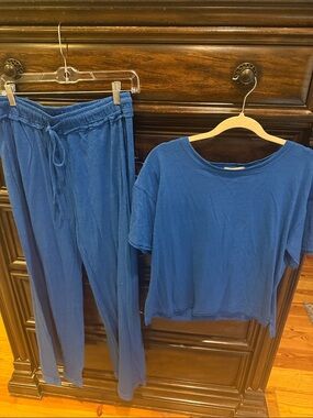 Zenana Outfitters Royal Blue T-Shirt & Pants Set